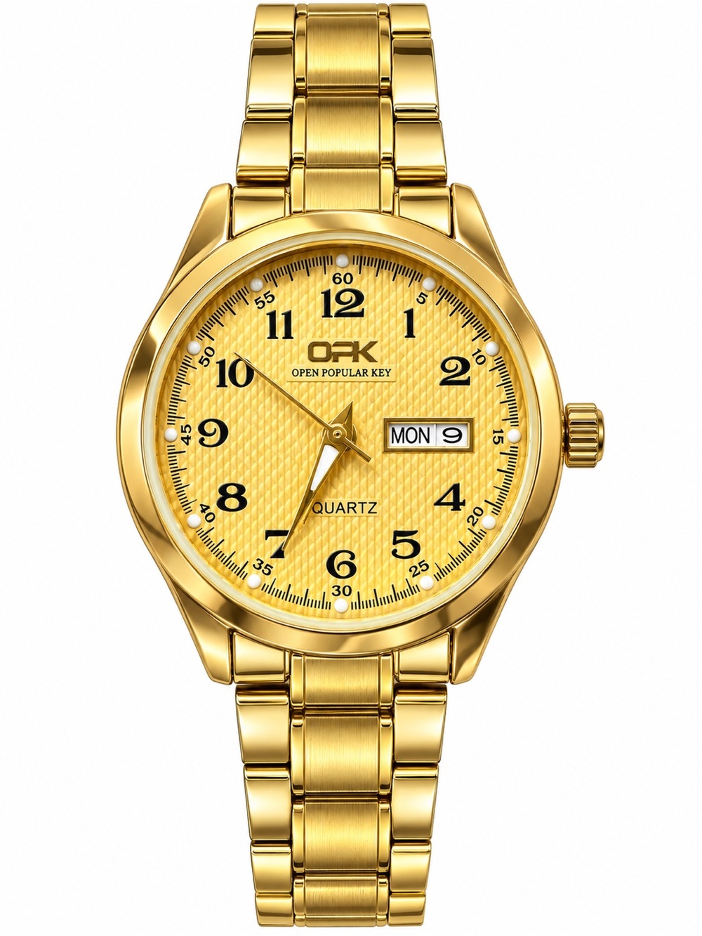 Gold-Tone Women's Quartz Watch with Day-Date